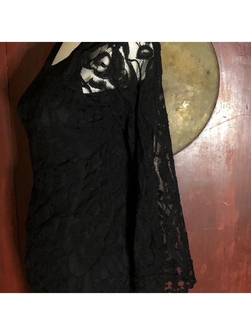 Black Lace on black Tunic by Xhilaration (S) - Picture 4 of 7